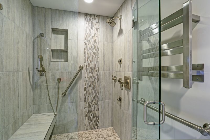 Sleek Shower with Accent Tiles