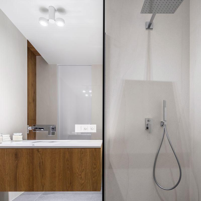 Luxury Shower with Multiple Showerheads